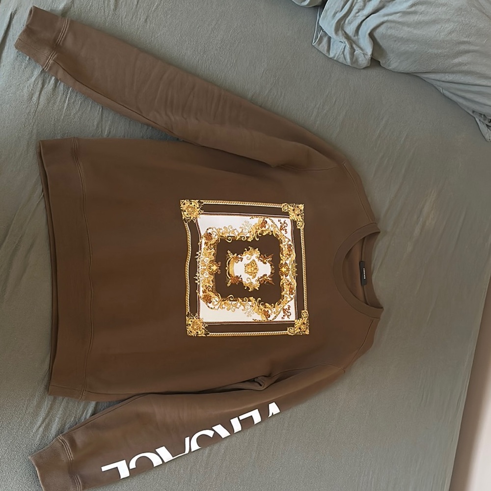 Versace Brown Sweatshirt with Gold Design